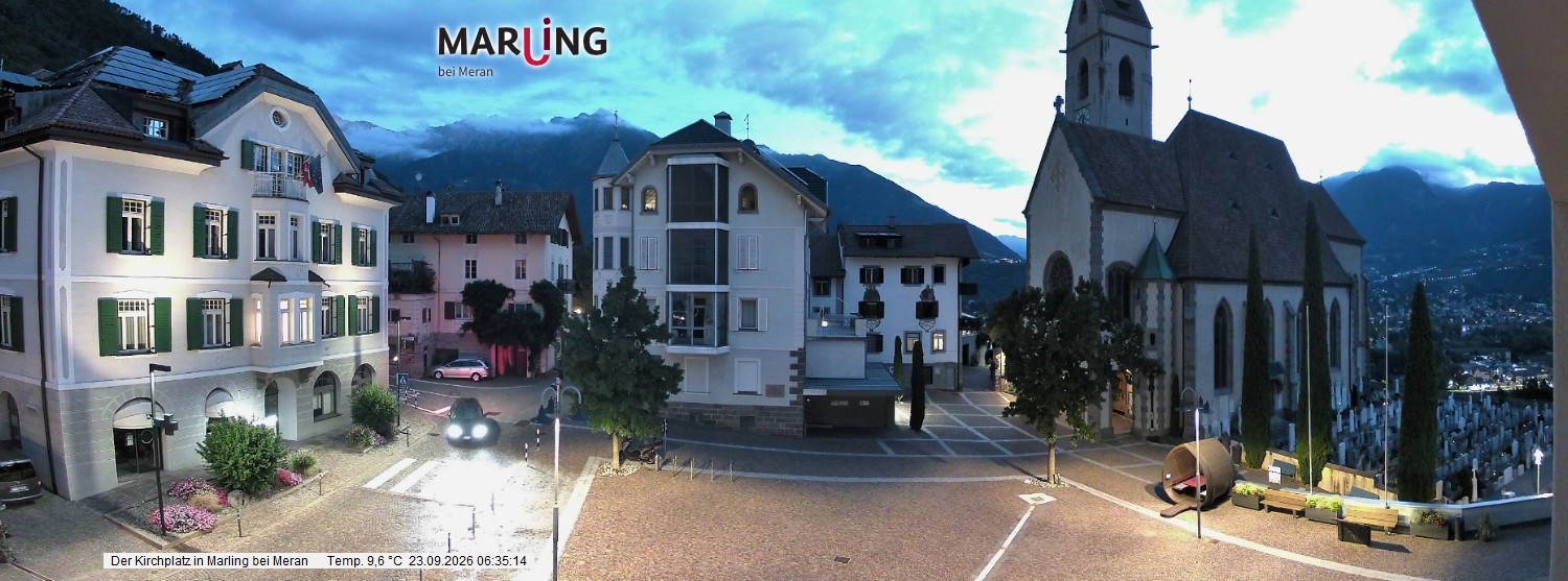 Archiv Foto Webcam Pfarrkirche Maria Himmelfahrt Marling