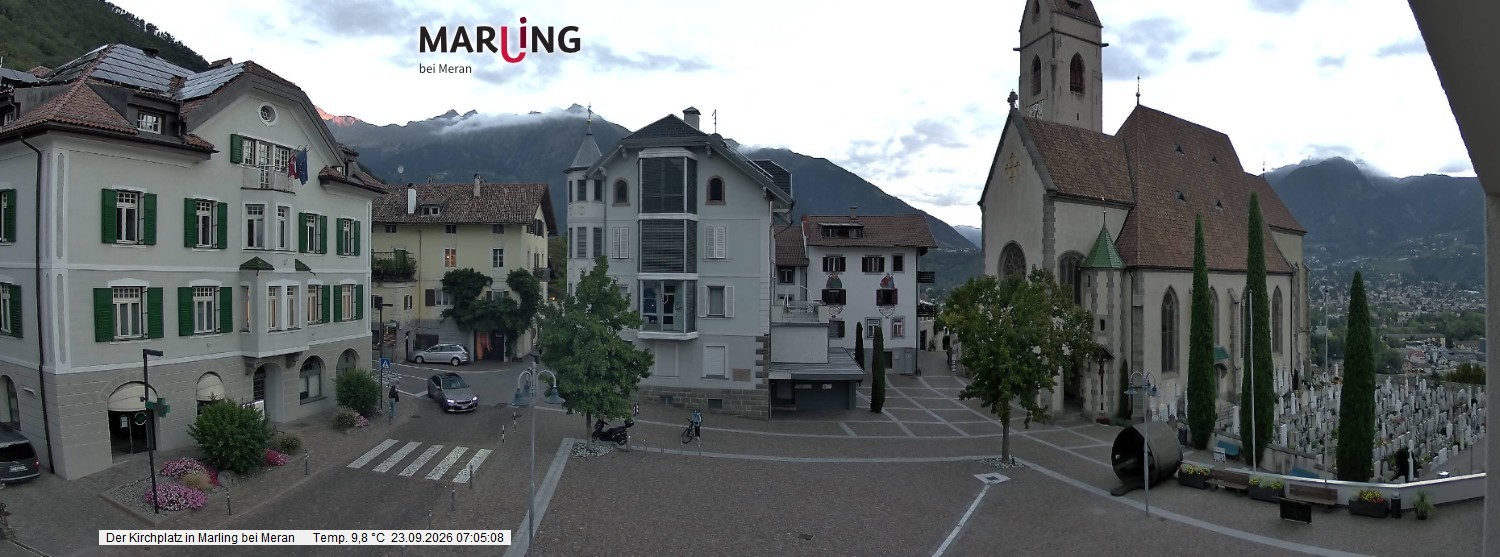 Archiv Foto Webcam Pfarrkirche Maria Himmelfahrt Marling