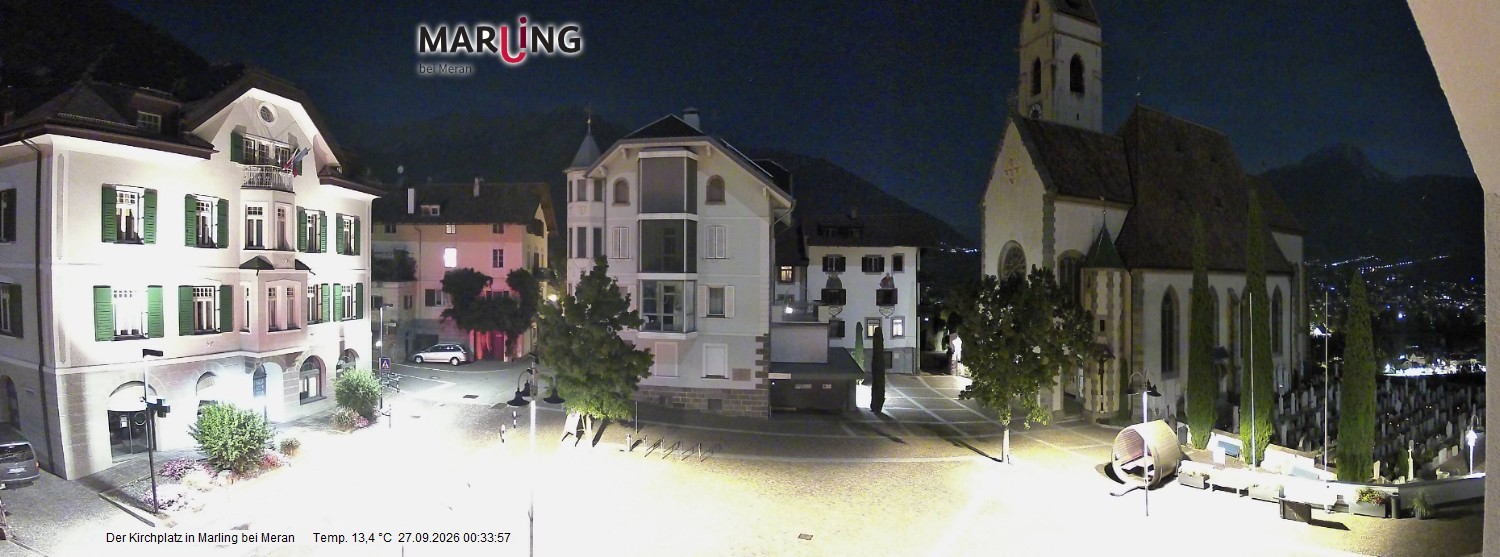 Archived image Webcam Marling - Piazza Chiesa