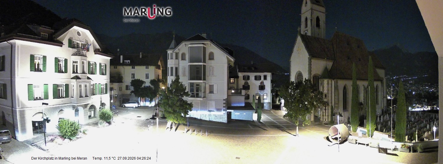Archived image Webcam Marling - Piazza Chiesa