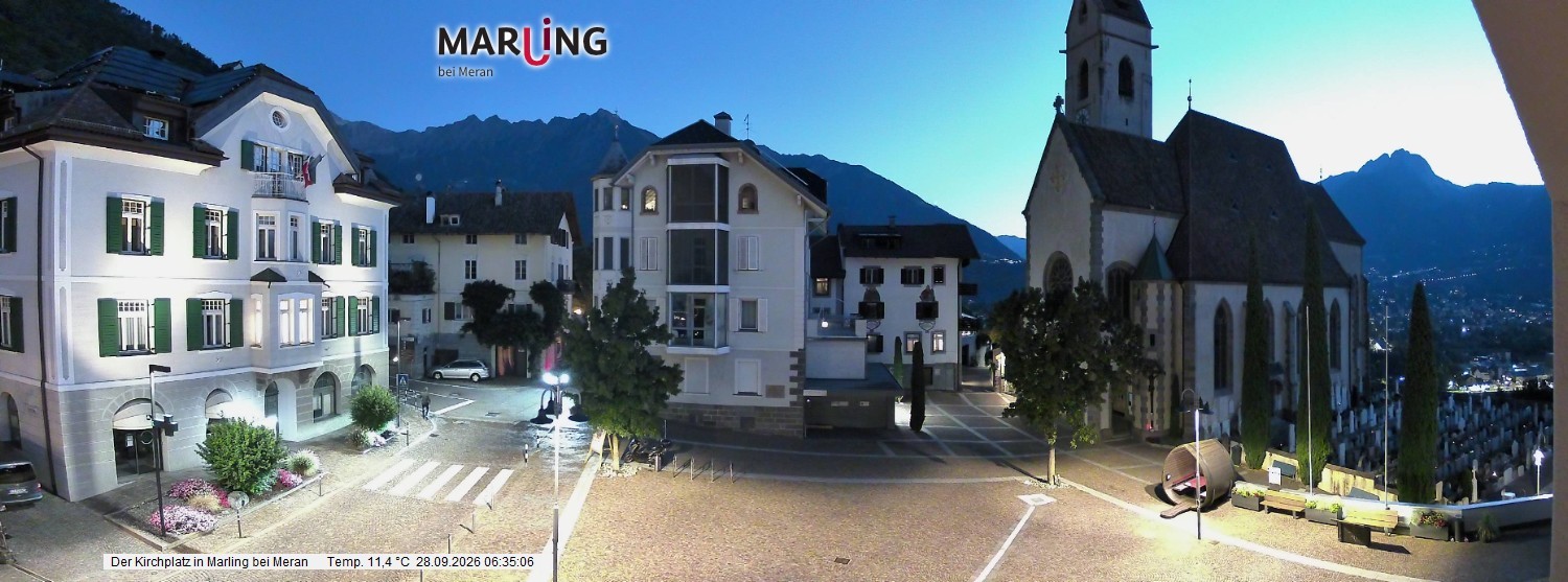 Archiv Foto Webcam Pfarrkirche Maria Himmelfahrt Marling