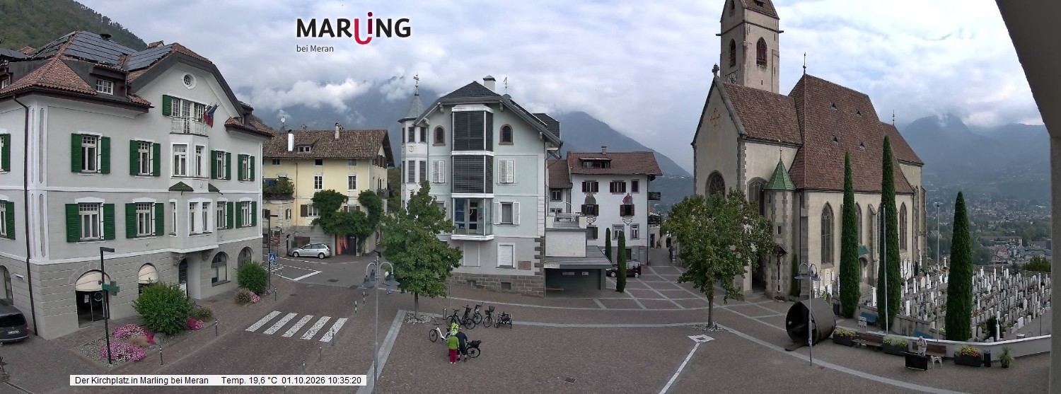 Archiv Foto Webcam Pfarrkirche Maria Himmelfahrt Marling