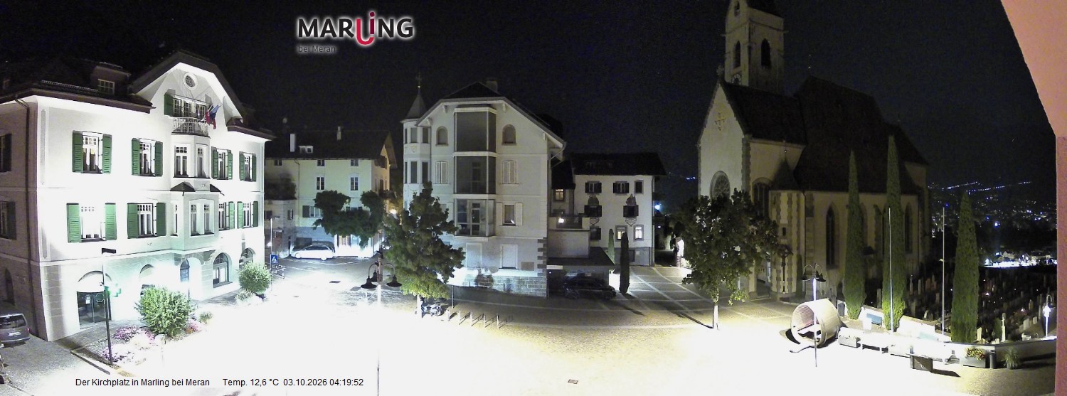 Archived image Webcam Marling - Piazza Chiesa