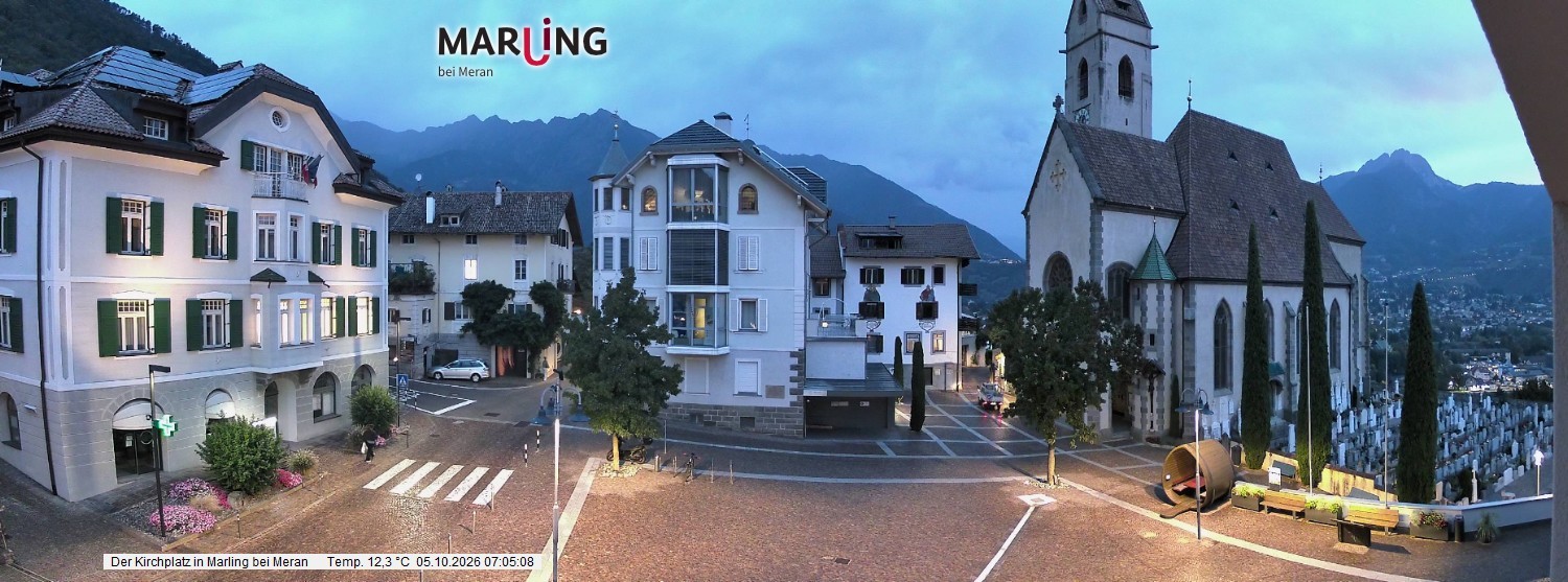 Archiv Foto Webcam Pfarrkirche Maria Himmelfahrt Marling