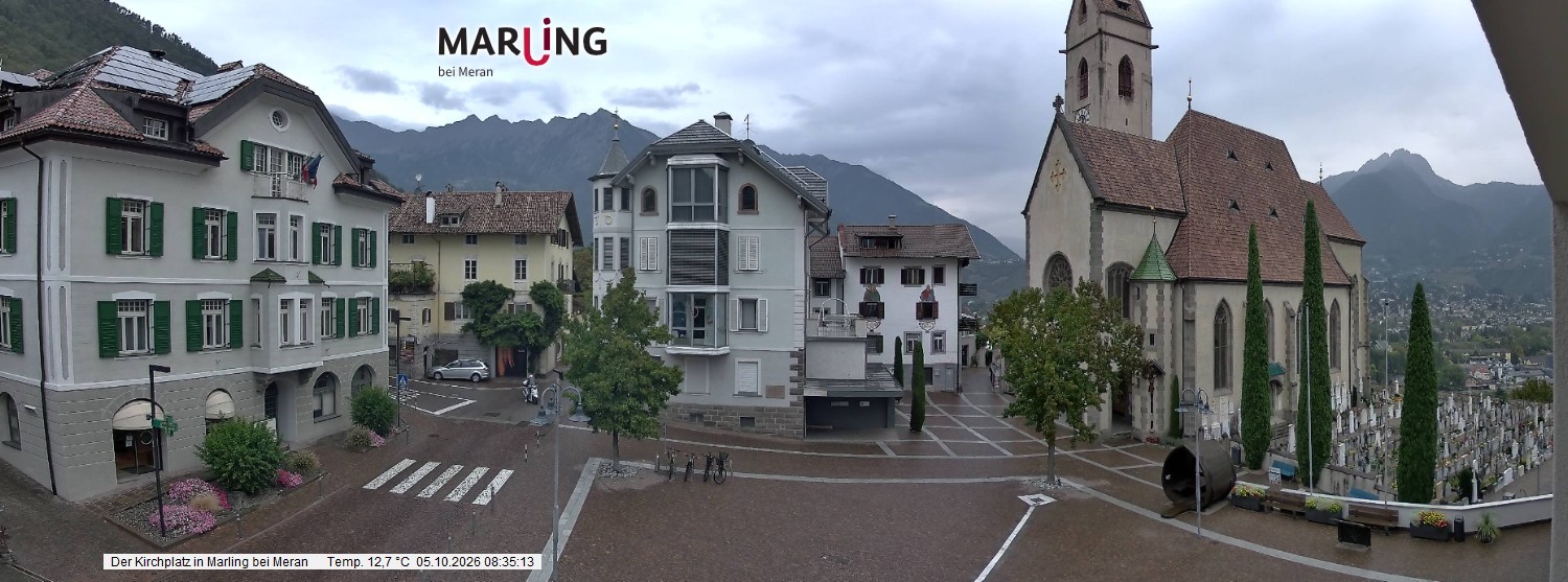 Archiv Foto Webcam Pfarrkirche Maria Himmelfahrt Marling
