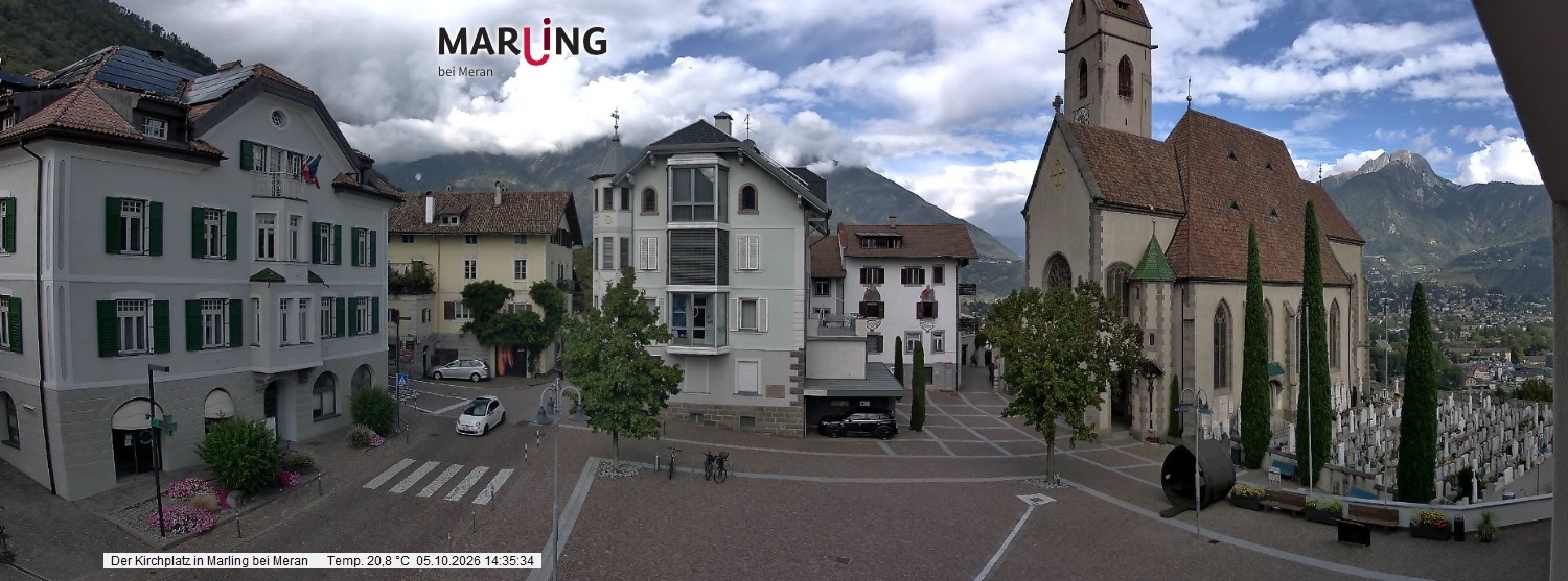 Archiv Foto Webcam Pfarrkirche Maria Himmelfahrt Marling