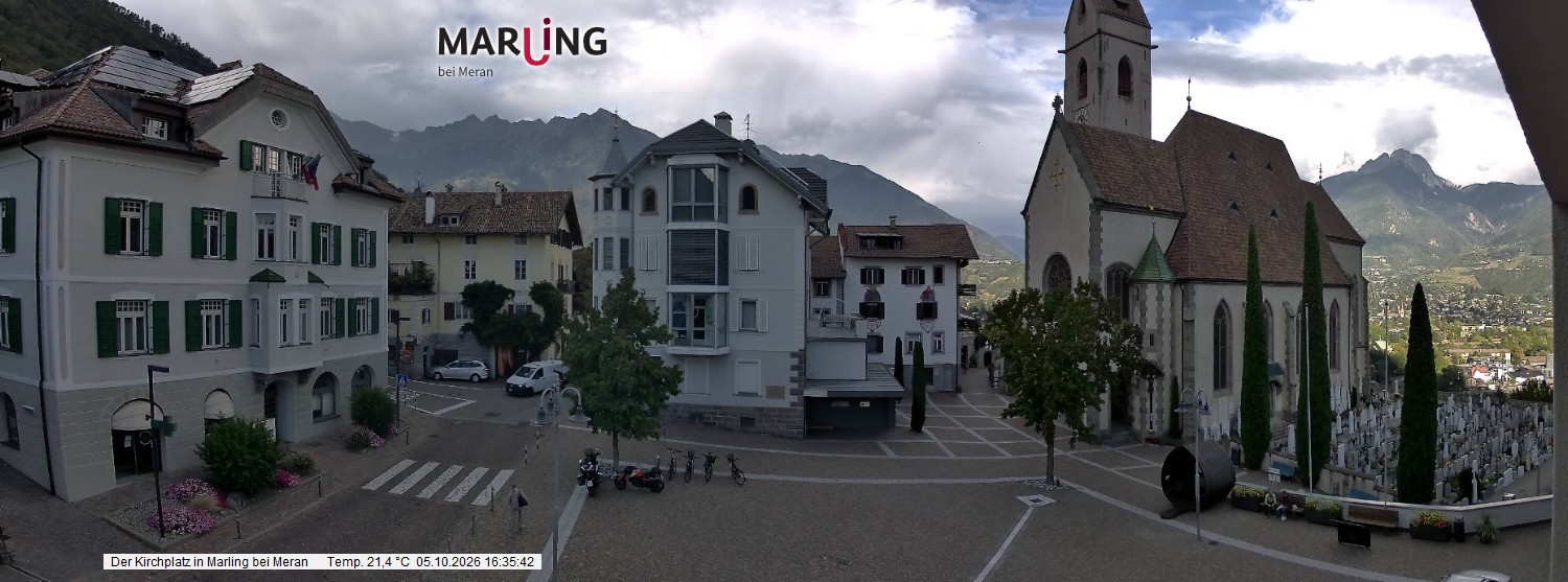 Archiv Foto Webcam Pfarrkirche Maria Himmelfahrt Marling