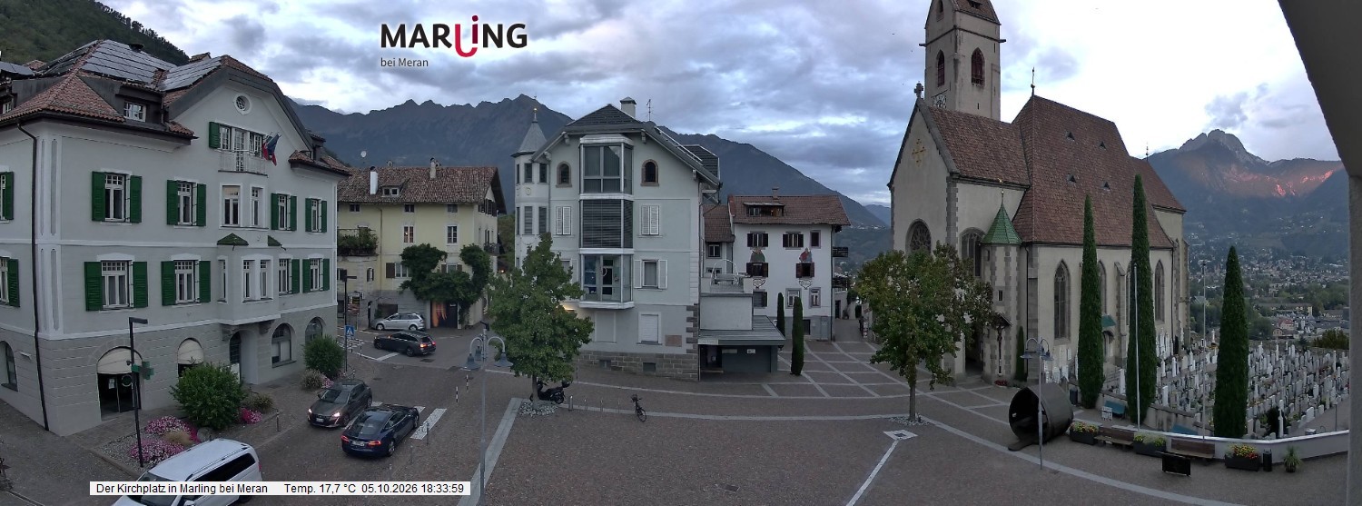 Archiv Foto Webcam Pfarrkirche Maria Himmelfahrt Marling