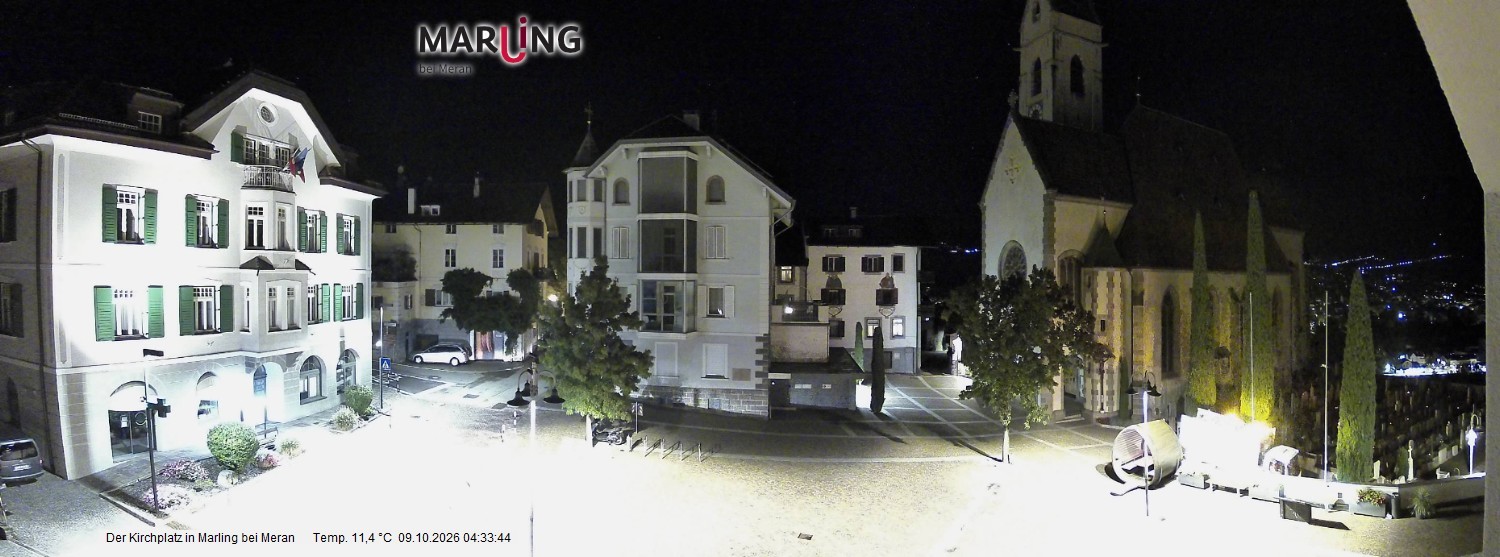 Archived image Webcam Marling - Piazza Chiesa