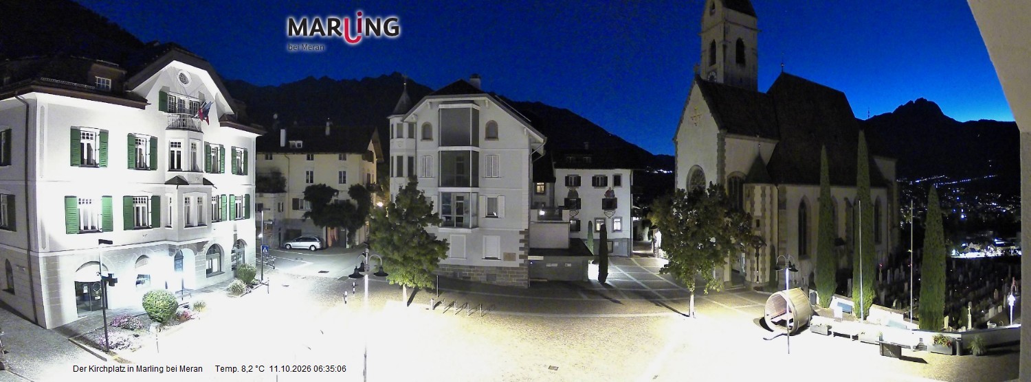 Archiv Foto Webcam Pfarrkirche Maria Himmelfahrt Marling