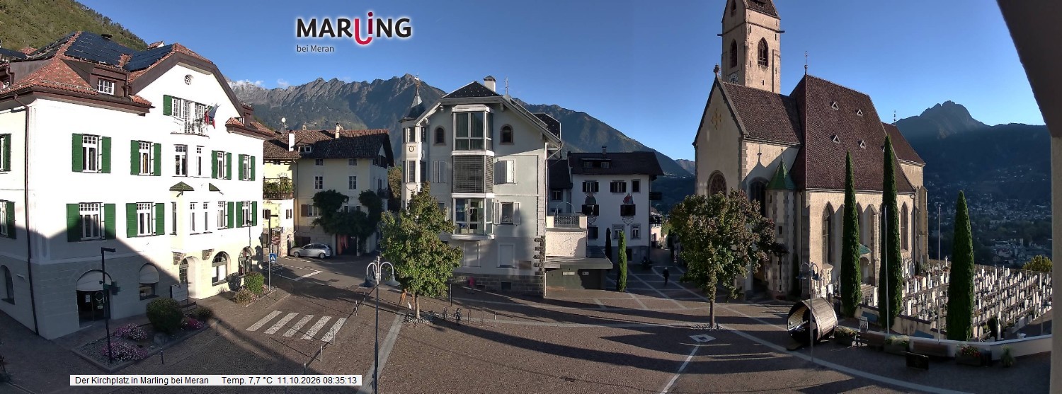 Archiv Foto Webcam Pfarrkirche Maria Himmelfahrt Marling