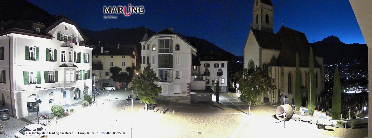 Archiv Foto Webcam Pfarrkirche Maria Himmelfahrt Marling