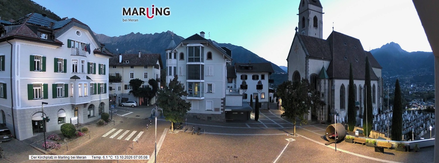 Archiv Foto Webcam Pfarrkirche Maria Himmelfahrt Marling