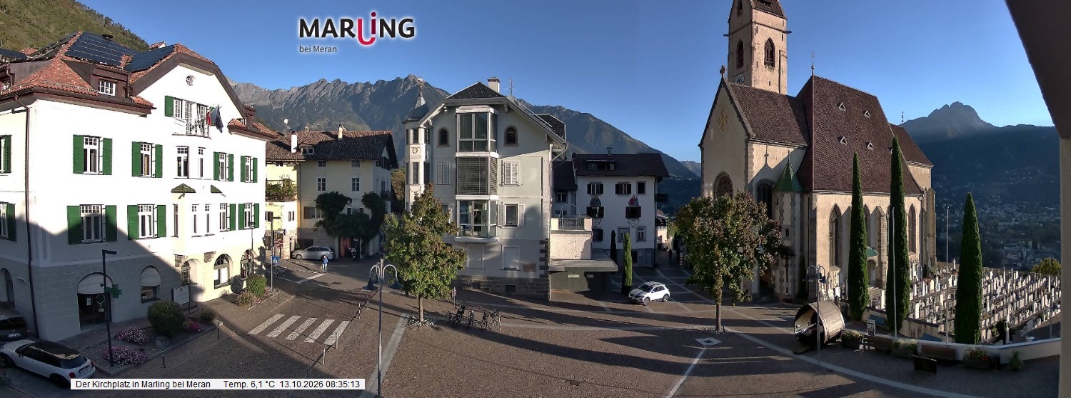 Archiv Foto Webcam Pfarrkirche Maria Himmelfahrt Marling