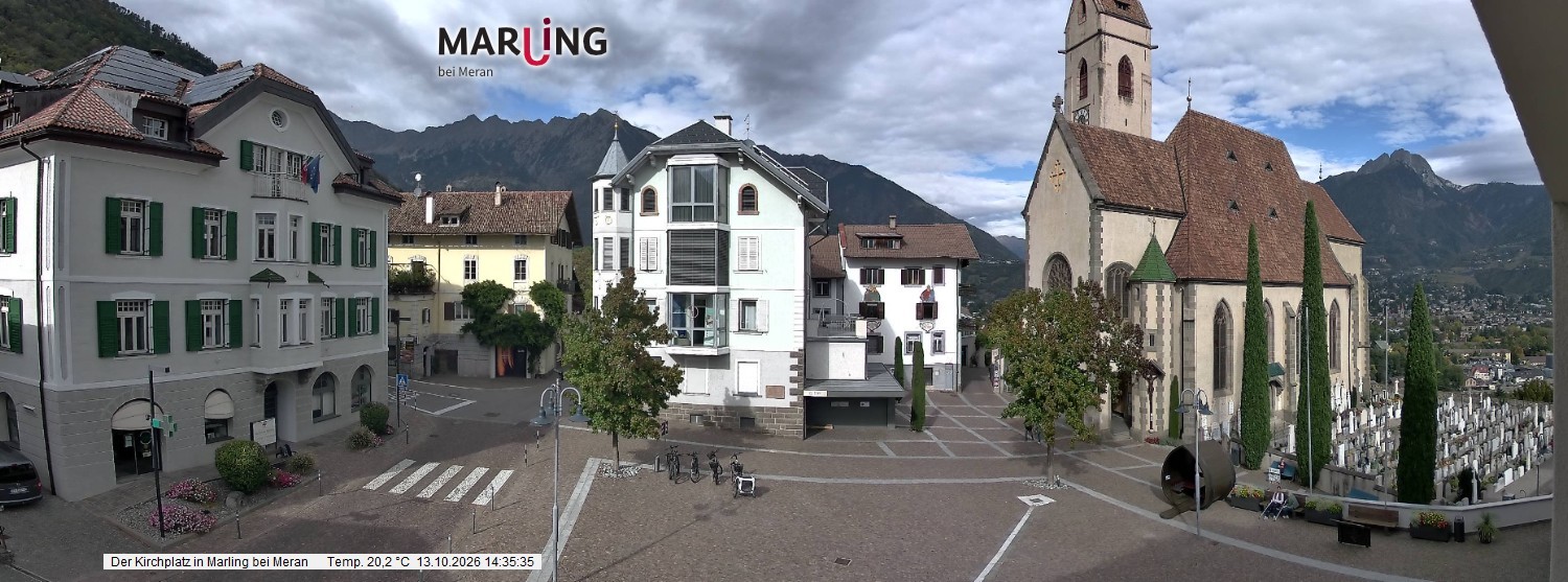 Archiv Foto Webcam Pfarrkirche Maria Himmelfahrt Marling