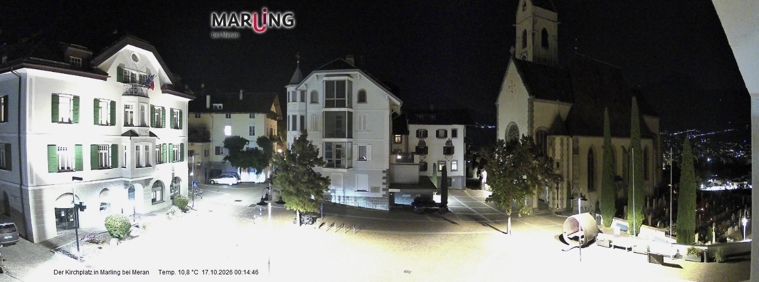 Archived image Webcam Marling - Piazza Chiesa