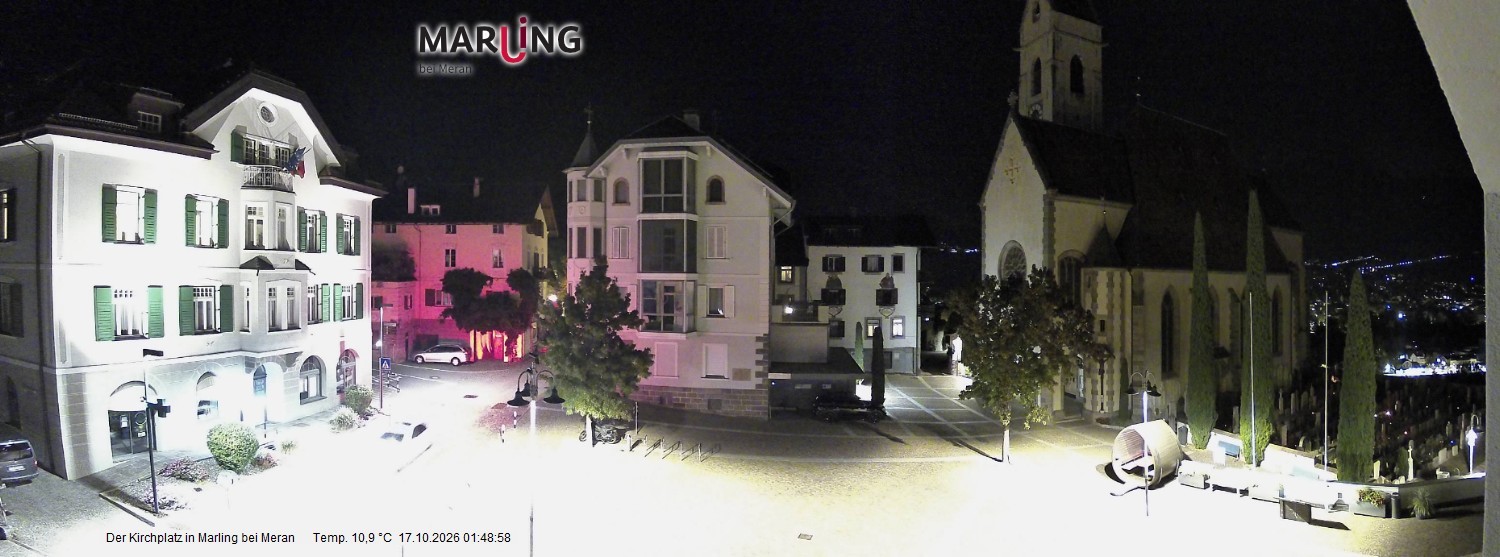 Archived image Webcam Marling - Piazza Chiesa