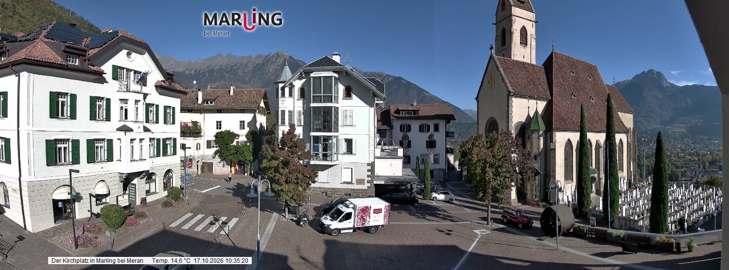 Archiv Foto Webcam Pfarrkirche Maria Himmelfahrt Marling