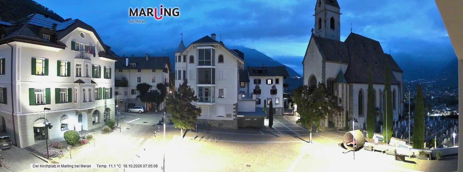 Archiv Foto Webcam Pfarrkirche Maria Himmelfahrt Marling