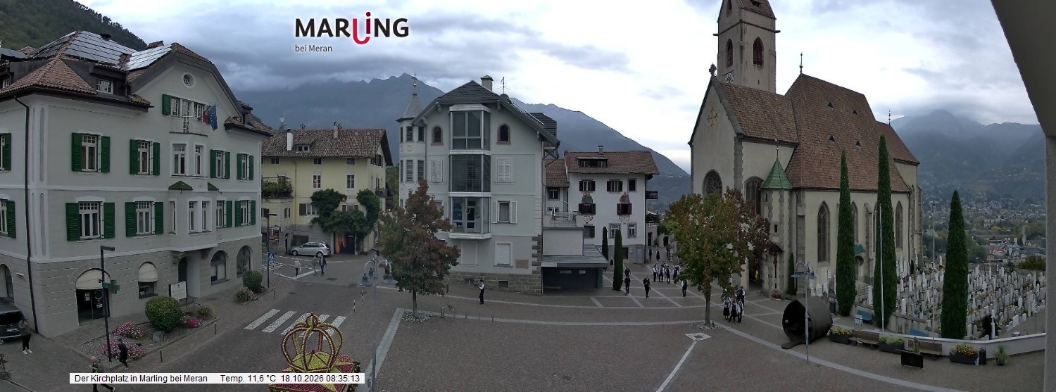 Archiv Foto Webcam Pfarrkirche Maria Himmelfahrt Marling
