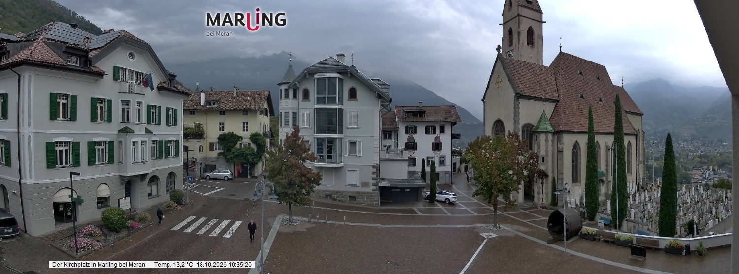 Archiv Foto Webcam Pfarrkirche Maria Himmelfahrt Marling