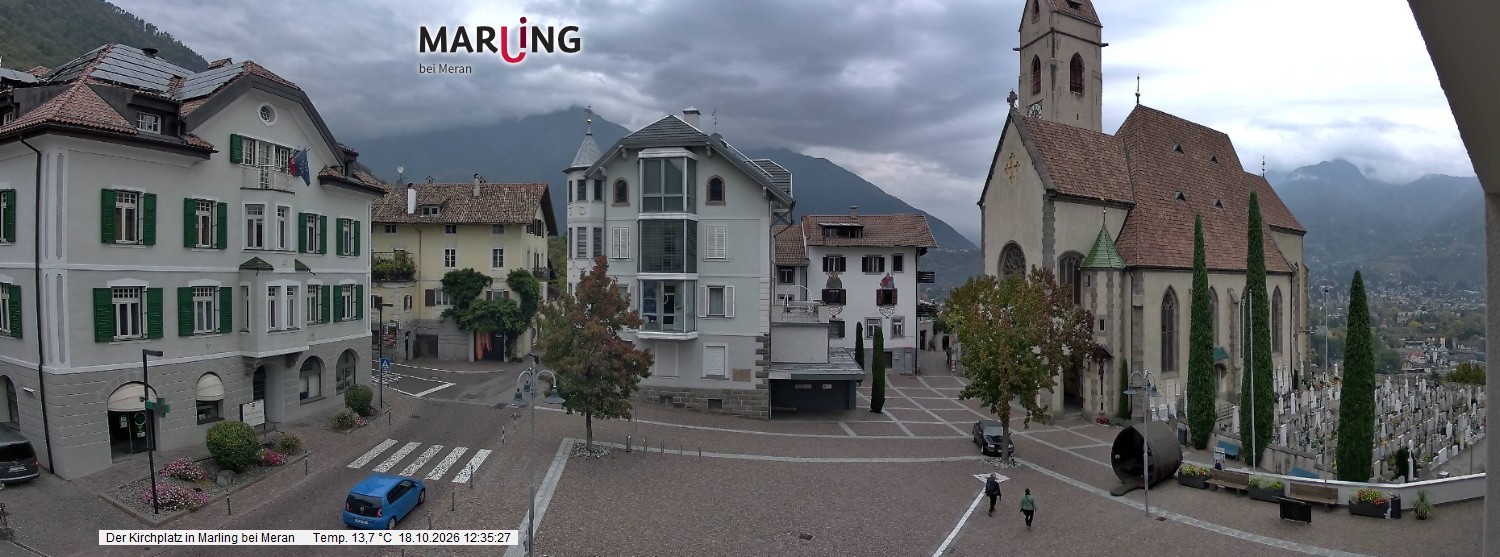Archiv Foto Webcam Pfarrkirche Maria Himmelfahrt Marling