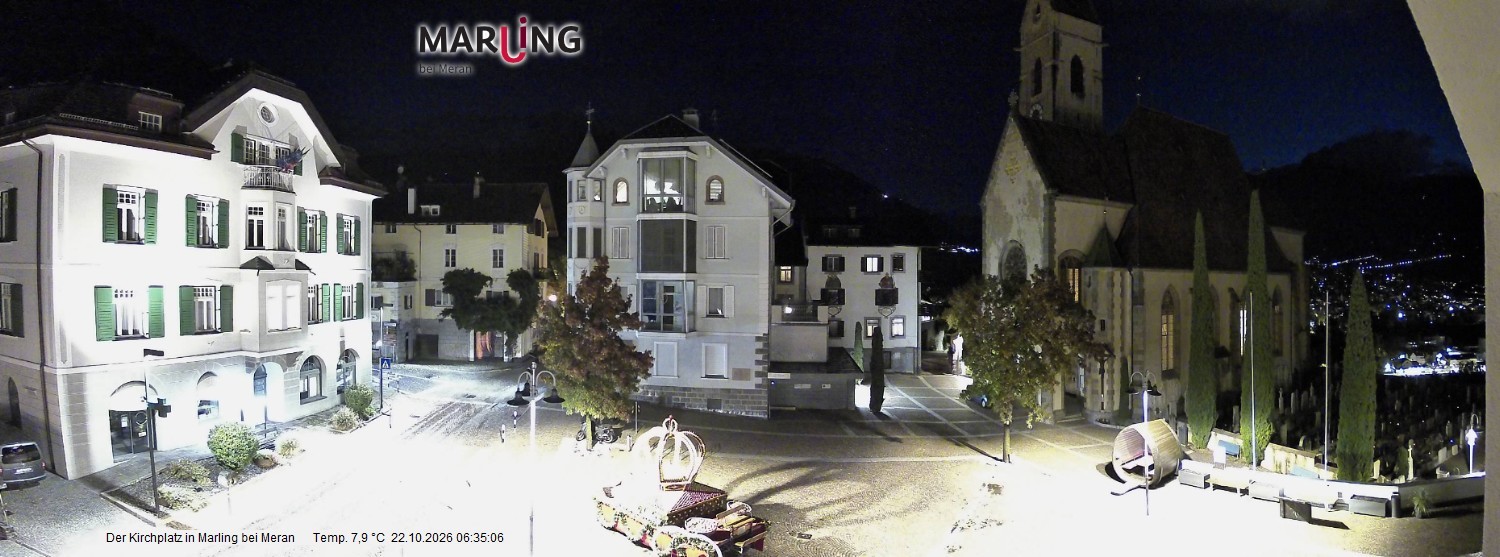 Archiv Foto Webcam Pfarrkirche Maria Himmelfahrt Marling