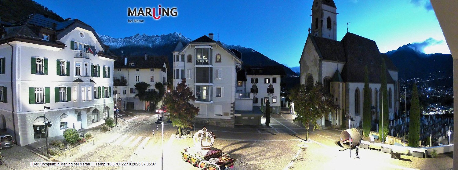 Archiv Foto Webcam Pfarrkirche Maria Himmelfahrt Marling