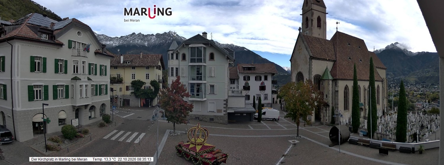 Archiv Foto Webcam Pfarrkirche Maria Himmelfahrt Marling