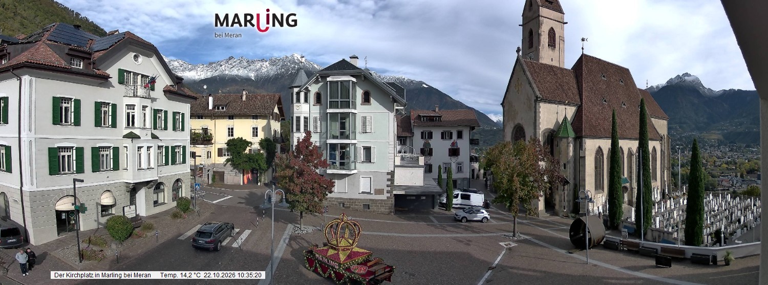 Archiv Foto Webcam Pfarrkirche Maria Himmelfahrt Marling