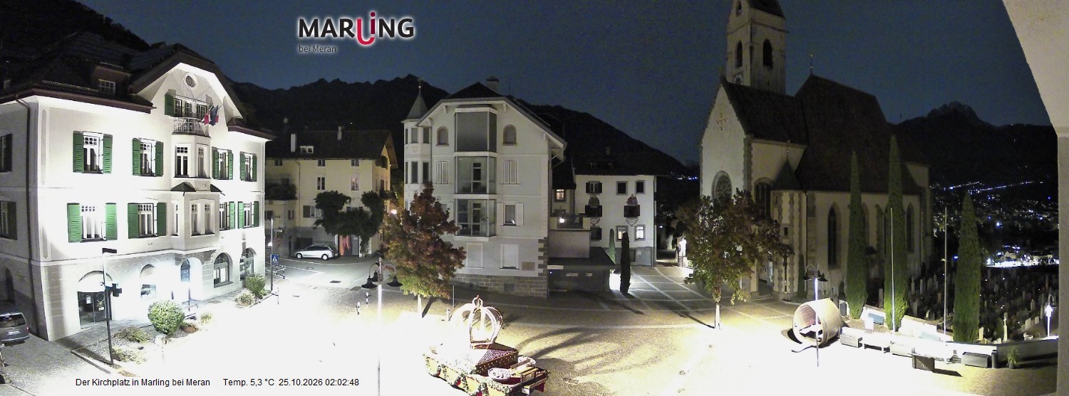 Archiv Foto Webcam Pfarrkirche Maria Himmelfahrt Marling
