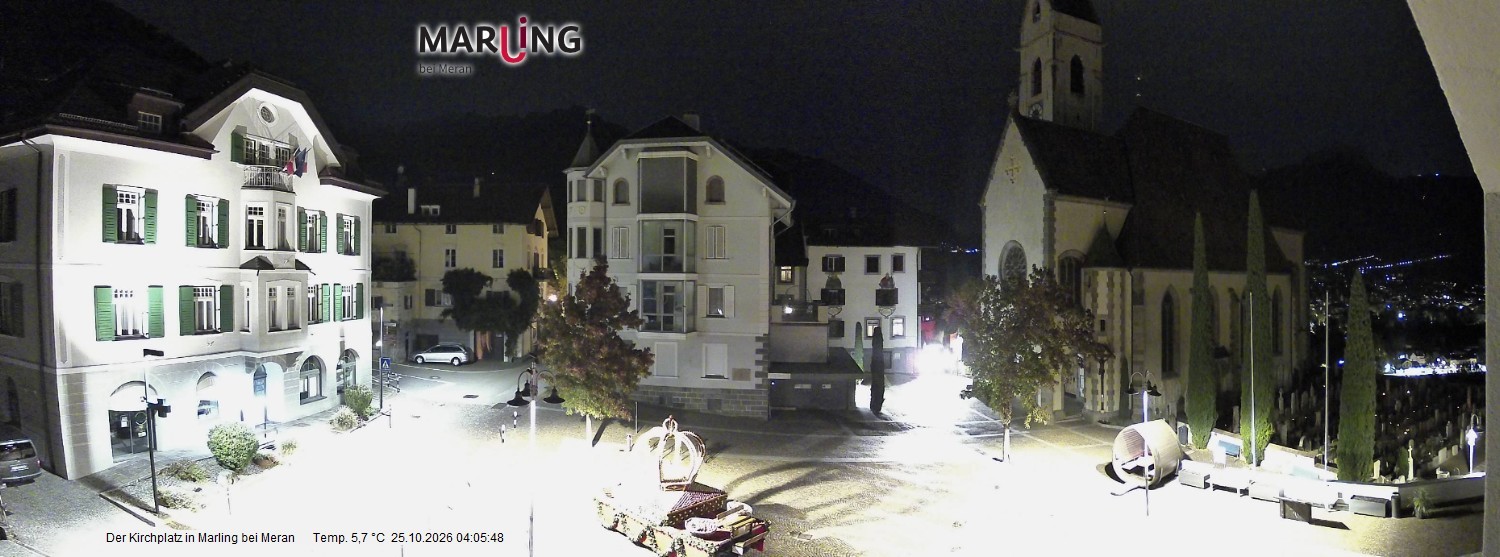 Archiv Foto Webcam Pfarrkirche Maria Himmelfahrt Marling