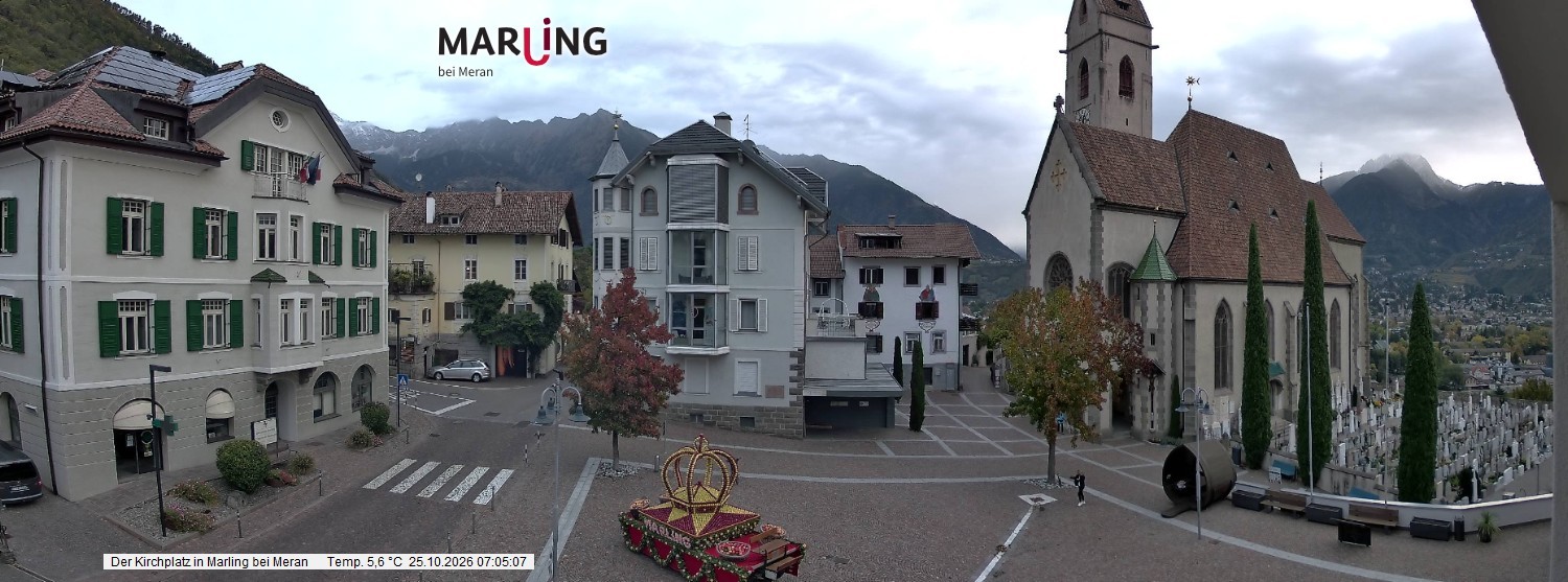 Archiv Foto Webcam Pfarrkirche Maria Himmelfahrt Marling