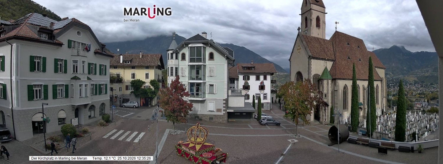 Archiv Foto Webcam Pfarrkirche Maria Himmelfahrt Marling