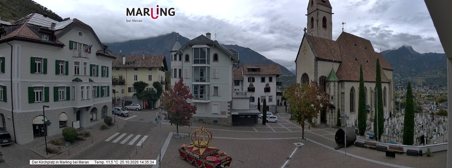 Archiv Foto Webcam Pfarrkirche Maria Himmelfahrt Marling