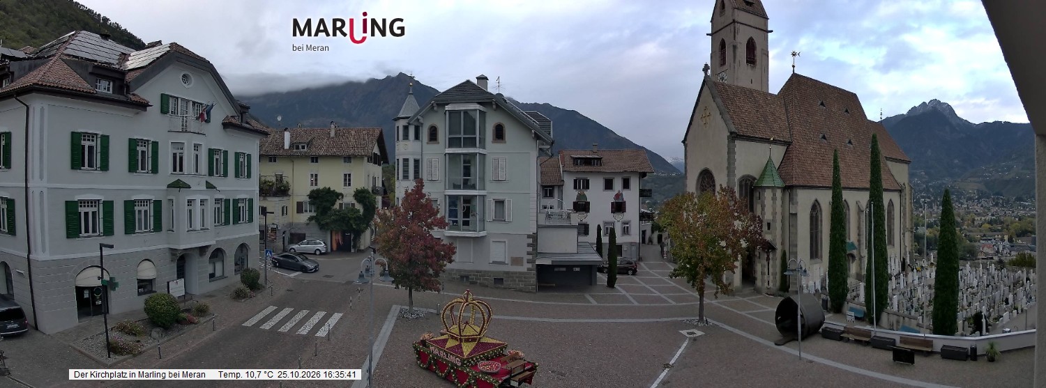 Archiv Foto Webcam Pfarrkirche Maria Himmelfahrt Marling