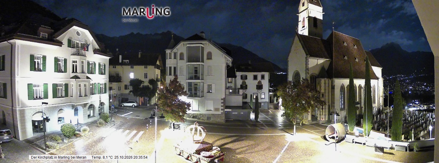 Archiv Foto Webcam Pfarrkirche Maria Himmelfahrt Marling