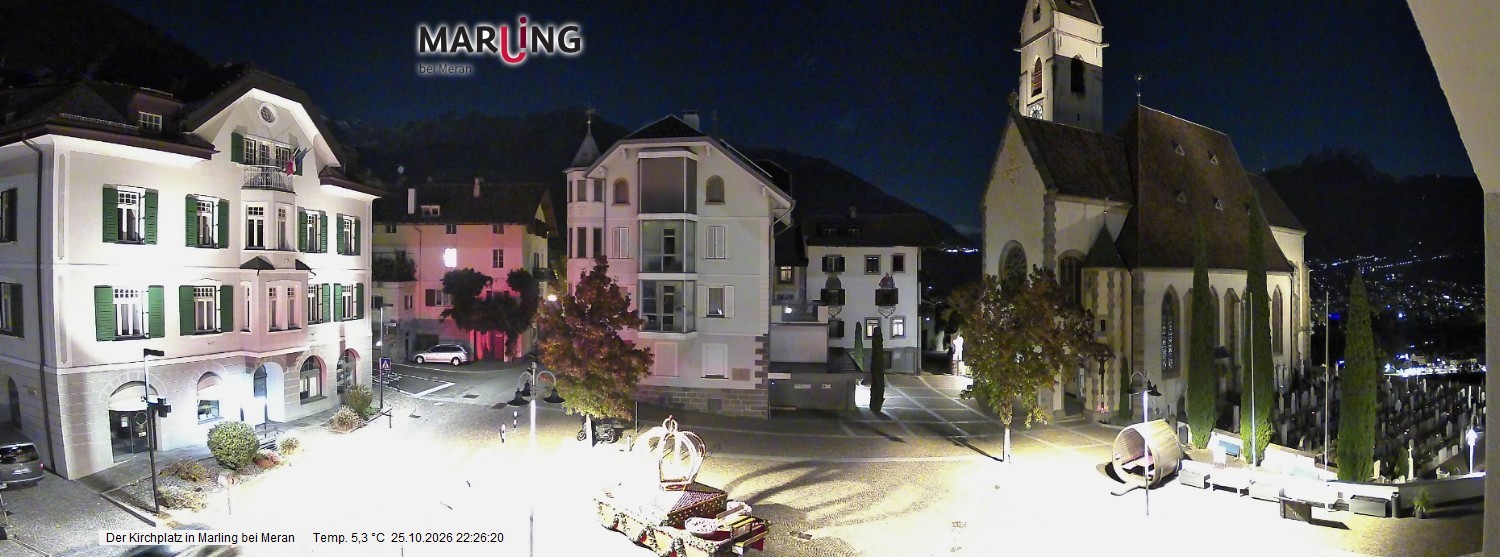Archiv Foto Webcam Pfarrkirche Maria Himmelfahrt Marling