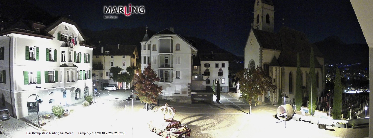 Archiv Foto Webcam Pfarrkirche Maria Himmelfahrt Marling
