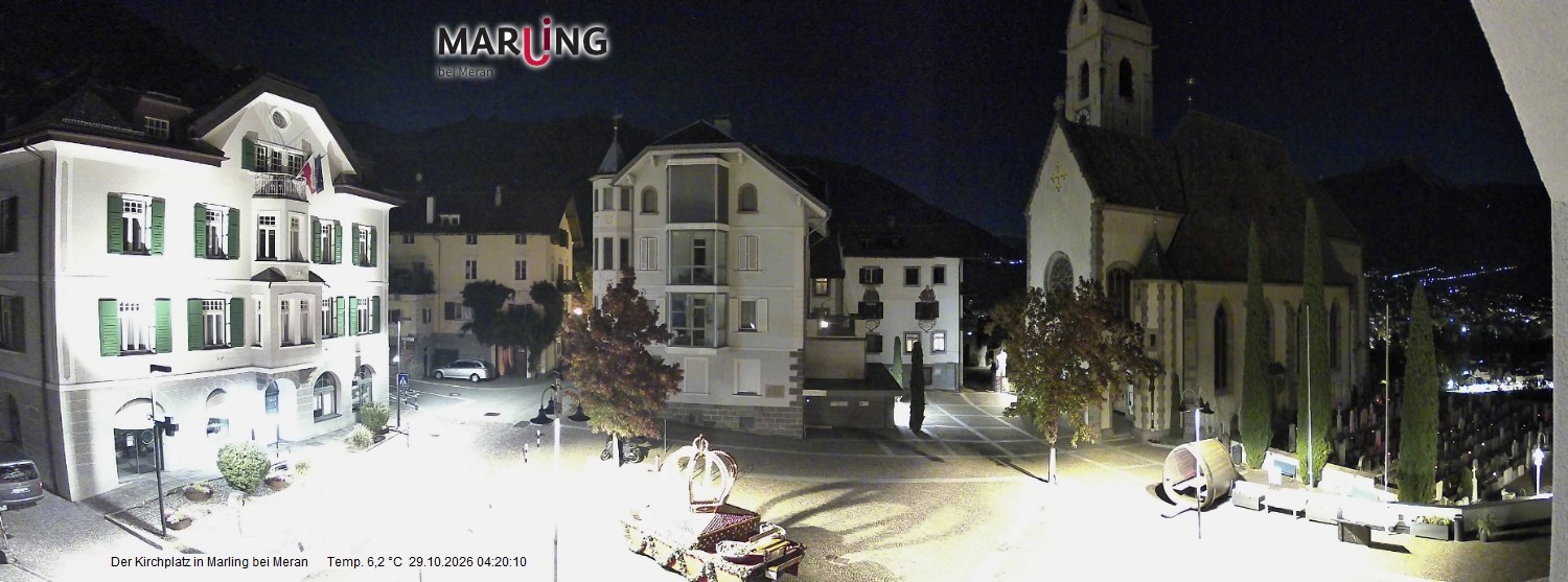 Archiv Foto Webcam Pfarrkirche Maria Himmelfahrt Marling