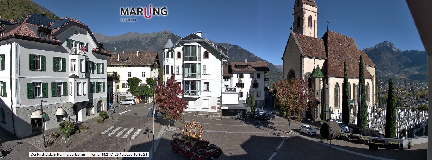 Archiv Foto Webcam Pfarrkirche Maria Himmelfahrt Marling