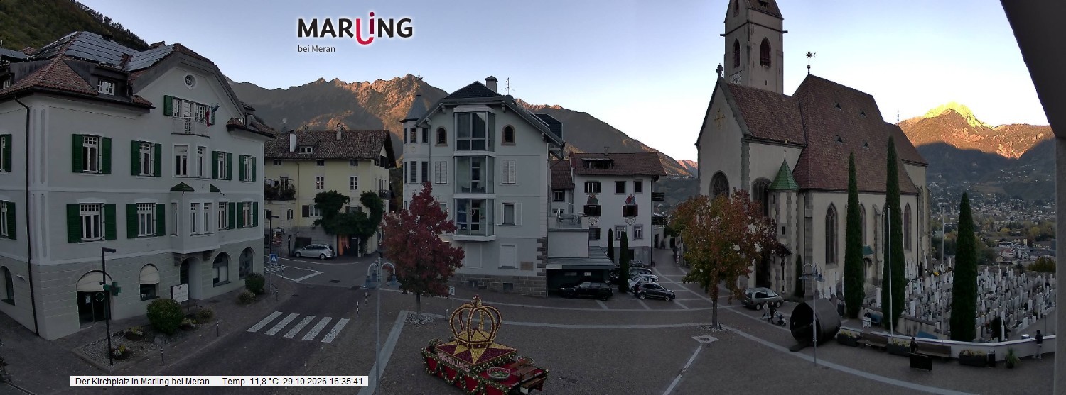 Archiv Foto Webcam Pfarrkirche Maria Himmelfahrt Marling
