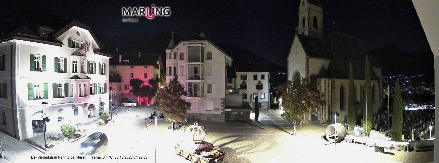 Archived image Webcam Marling - Piazza Chiesa