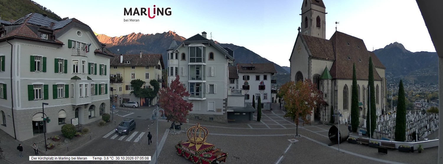Archiv Foto Webcam Pfarrkirche Maria Himmelfahrt Marling