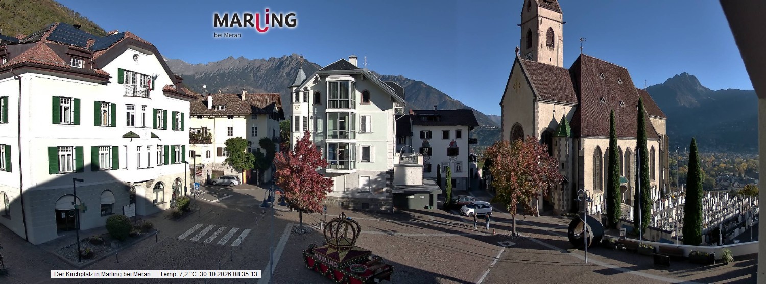 Archiv Foto Webcam Pfarrkirche Maria Himmelfahrt Marling