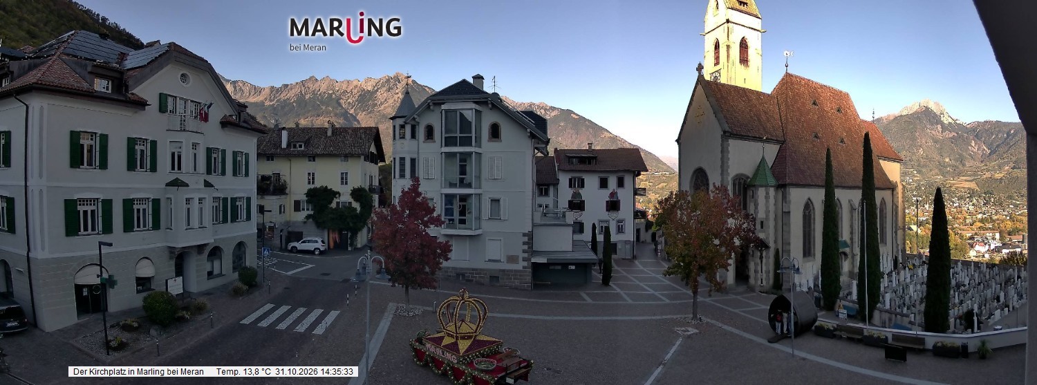 Archiv Foto Webcam Pfarrkirche Maria Himmelfahrt Marling