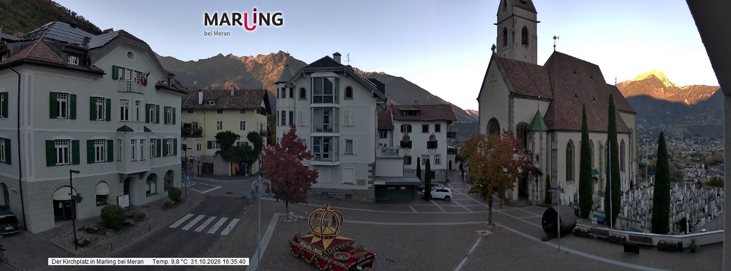 Archiv Foto Webcam Pfarrkirche Maria Himmelfahrt Marling