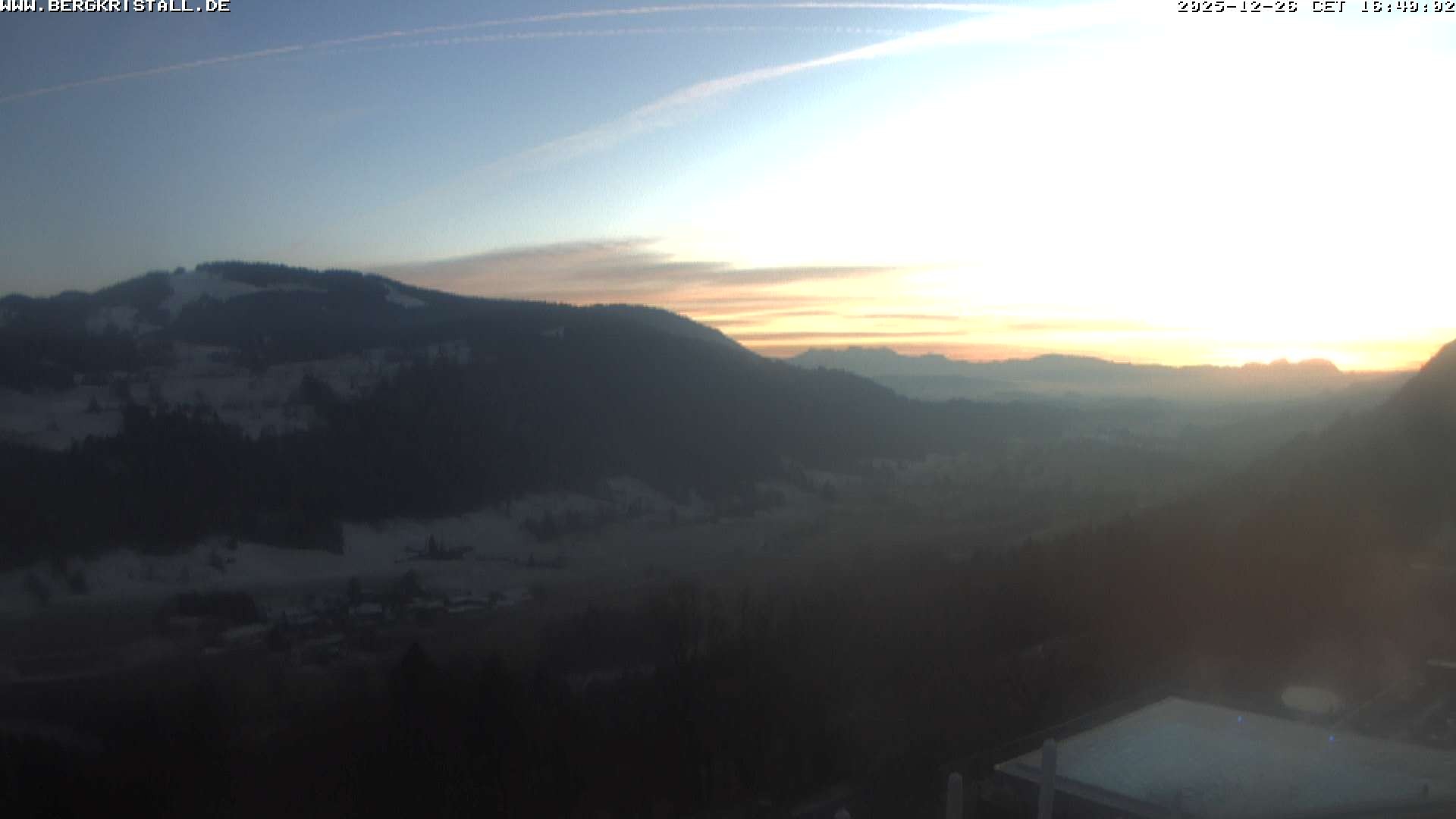 Archiv Foto Webcam Blick vom Hotel Bergkristall in Oberstaufen