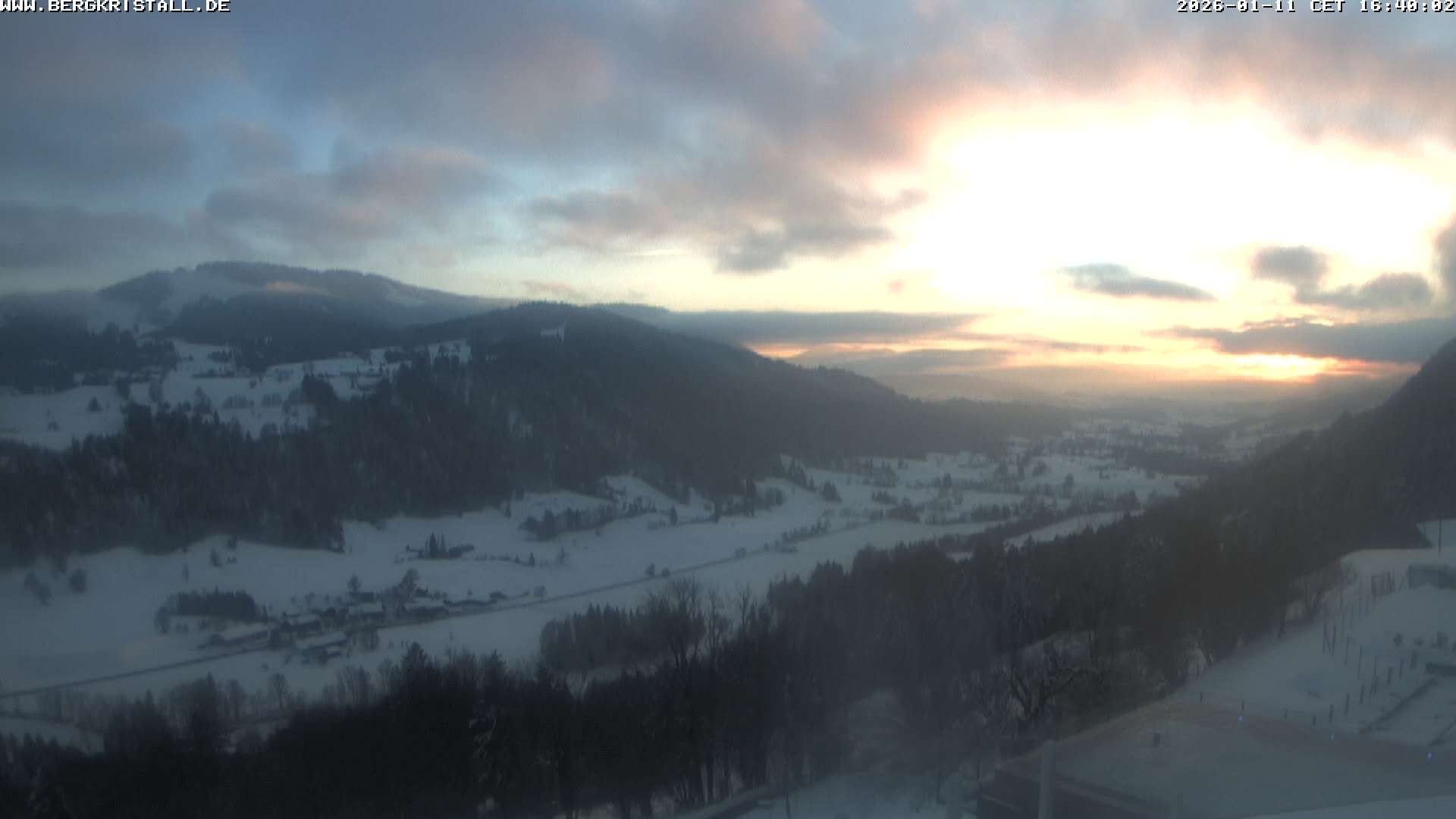 Archiv Foto Webcam Blick vom Hotel Bergkristall in Oberstaufen