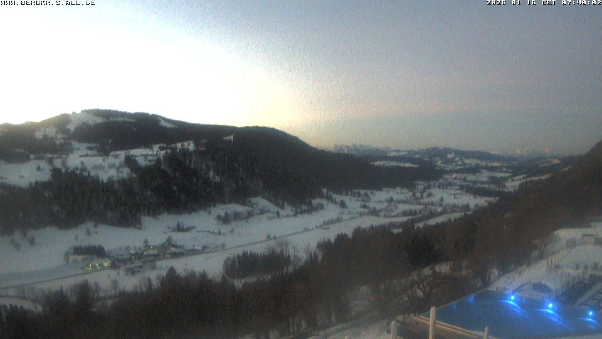Archiv Foto Webcam Blick vom Hotel Bergkristall in Oberstaufen